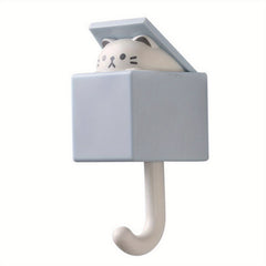 Cat Hook Seamless Dormitory Door Hanger Key Towel Cap Coat Rack