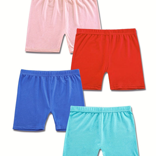 Girls' Active Shorts, 5-Pack, Assorted Colors