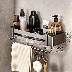Wall Mounted Bathroom Storage Rack Multifunctional Bathroom Tray