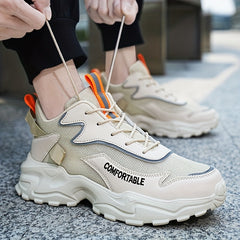 Men's Breathable Chunky Sneakers For Jogging Gym