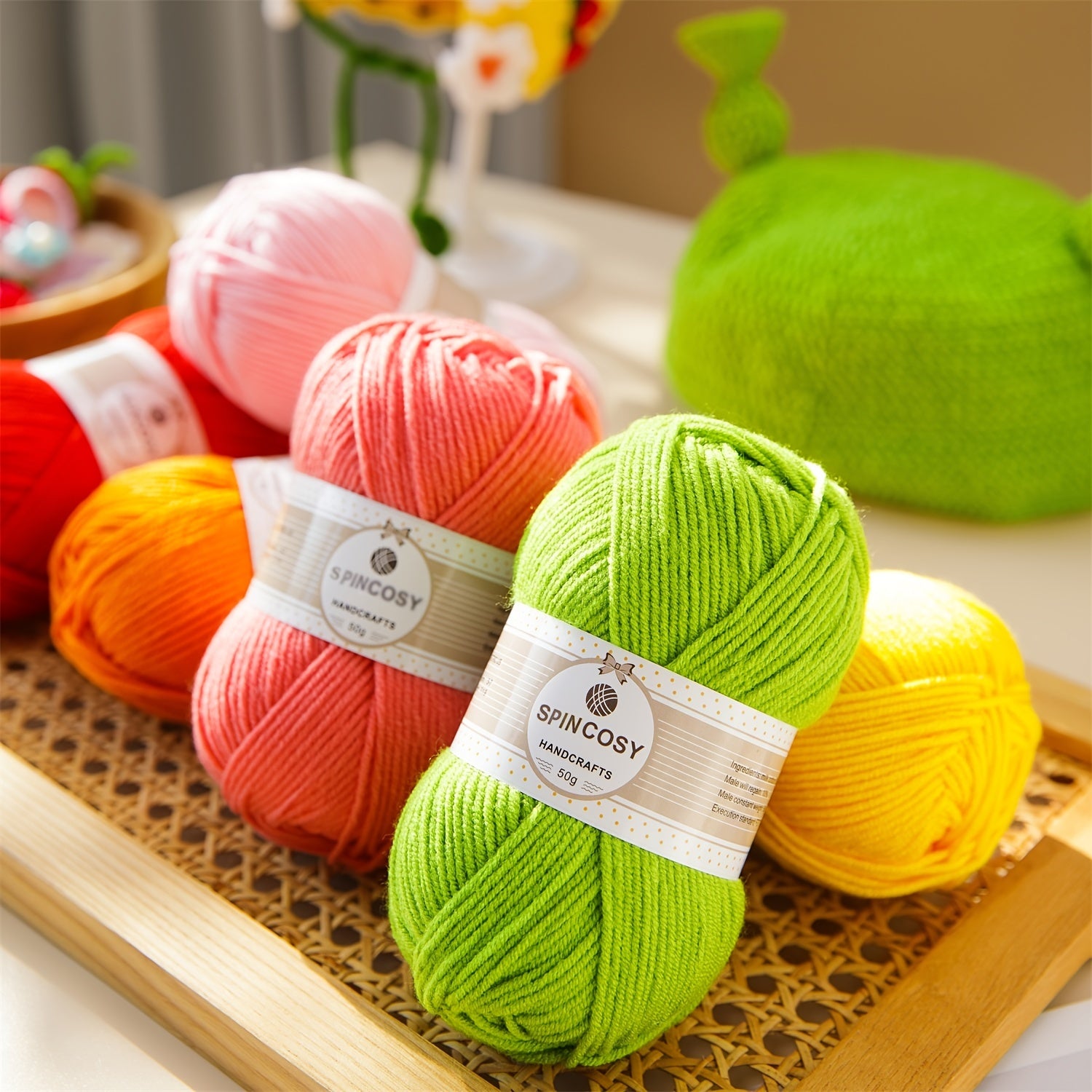 Soft Acrylic Yarn Assorted Colors 4 ply Crochet & Hand Knitting 140Yards 50g Ski