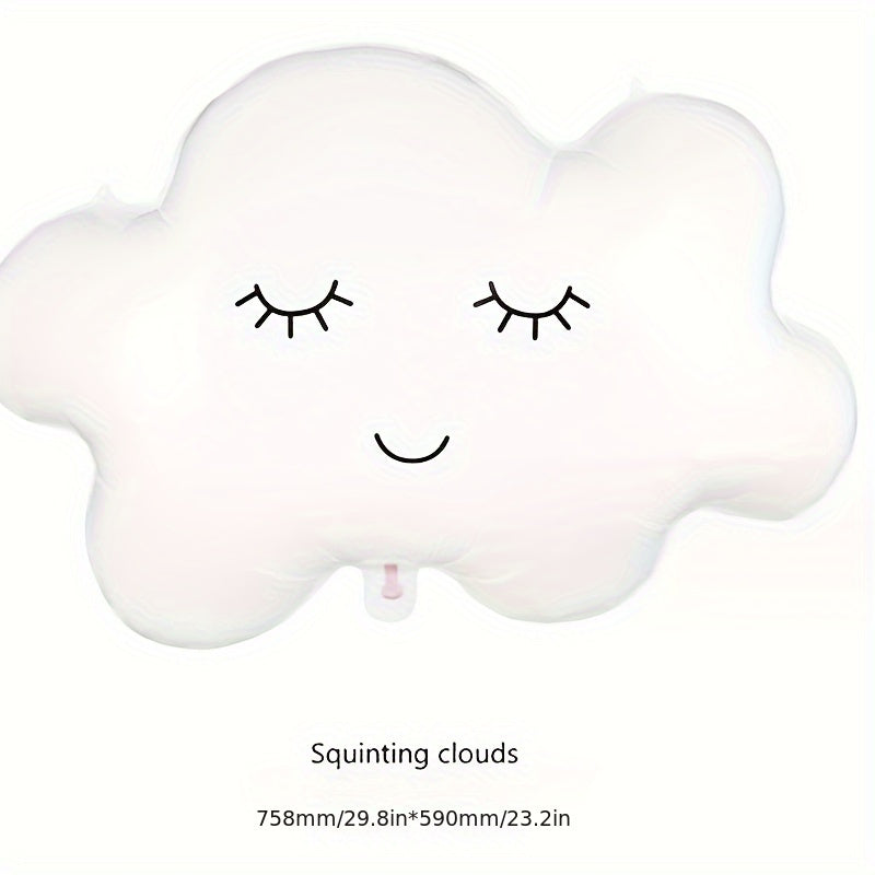 Rainbow Cloud Balloon Birthday Decoration Props Ribbon Cloud Aluminum Film