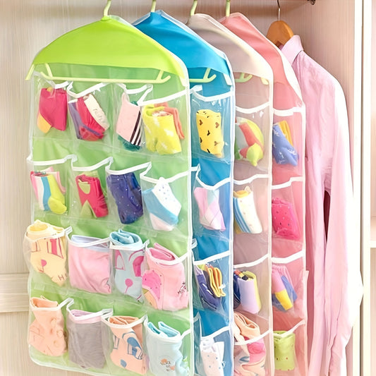 16 Compartment Hanging Bag Clothes Storage Organizer