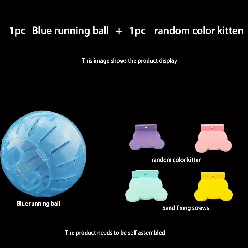 Self Assembling Hamster Toys Set - Mini Running Wheels and Spinning Balls