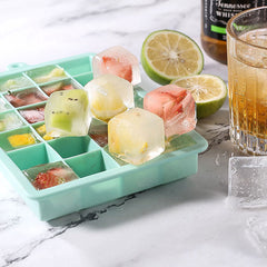 24 Grid Silicone Ice Tray with Cover for Large Ice Batches