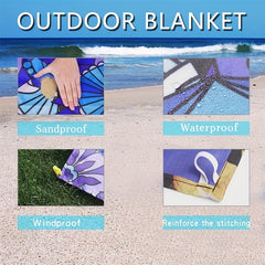 Beach Blanket 200 x 210 Sandproof Waterproof Quick Drying