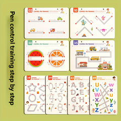 Pen Control Training Workbook Alphabet Number Tracing Pages