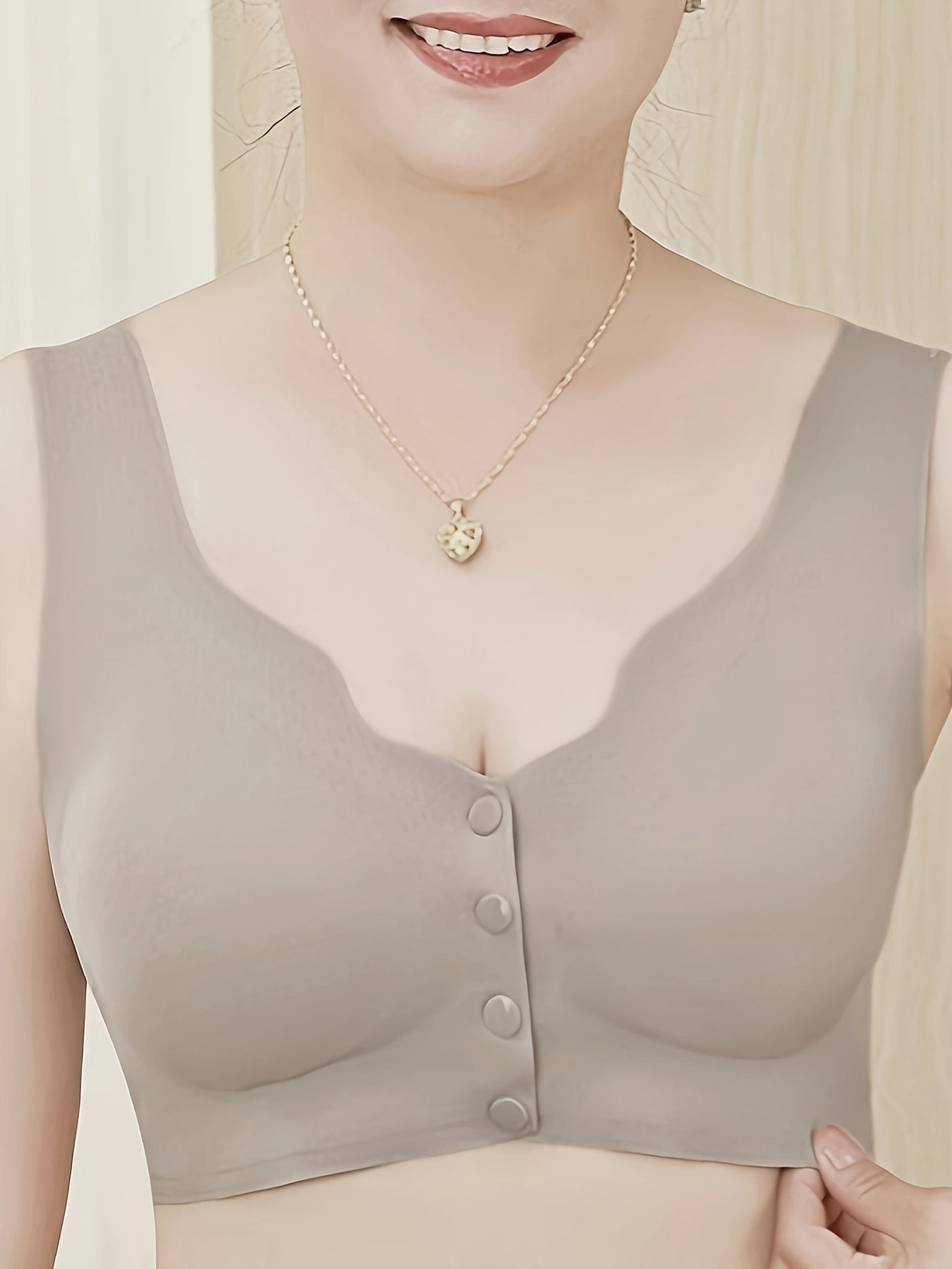 Front Buckle Wireless Bra Push Up