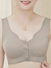 Front Buckle Wireless Bra Push Up