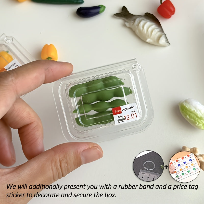Toy House Mini Vegetable Models Detachable Supermarket Shopping Decoration Toy