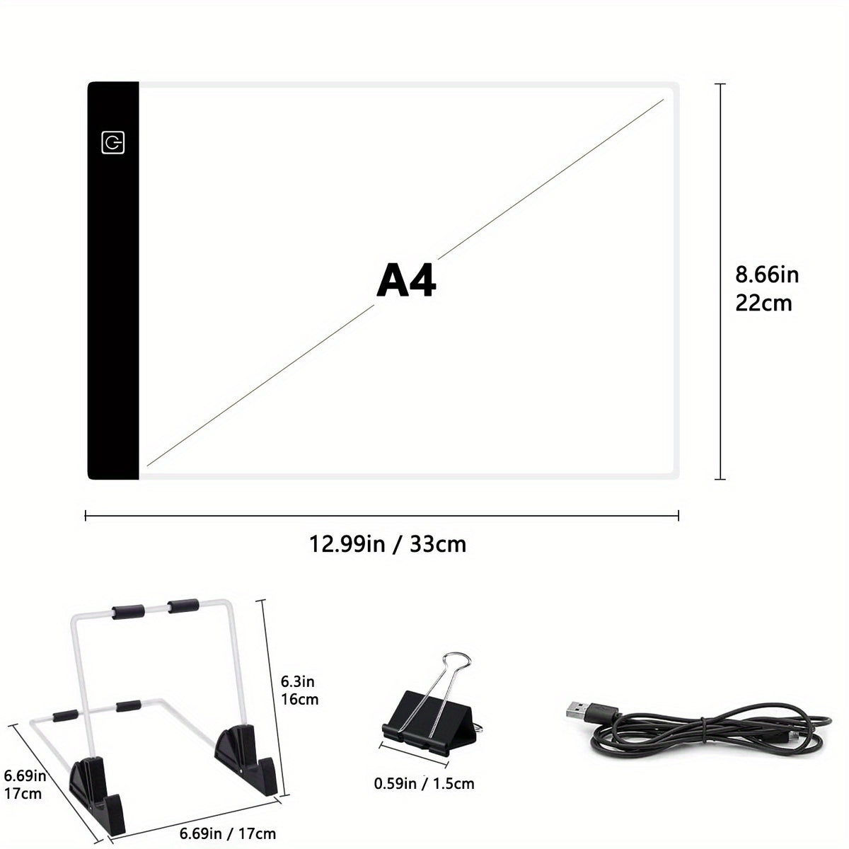 LED Light Box For Tracing Pad USB Powered Light Board