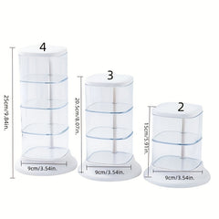 Makeup Sponge Storage Organizer Container with Lid Turntable