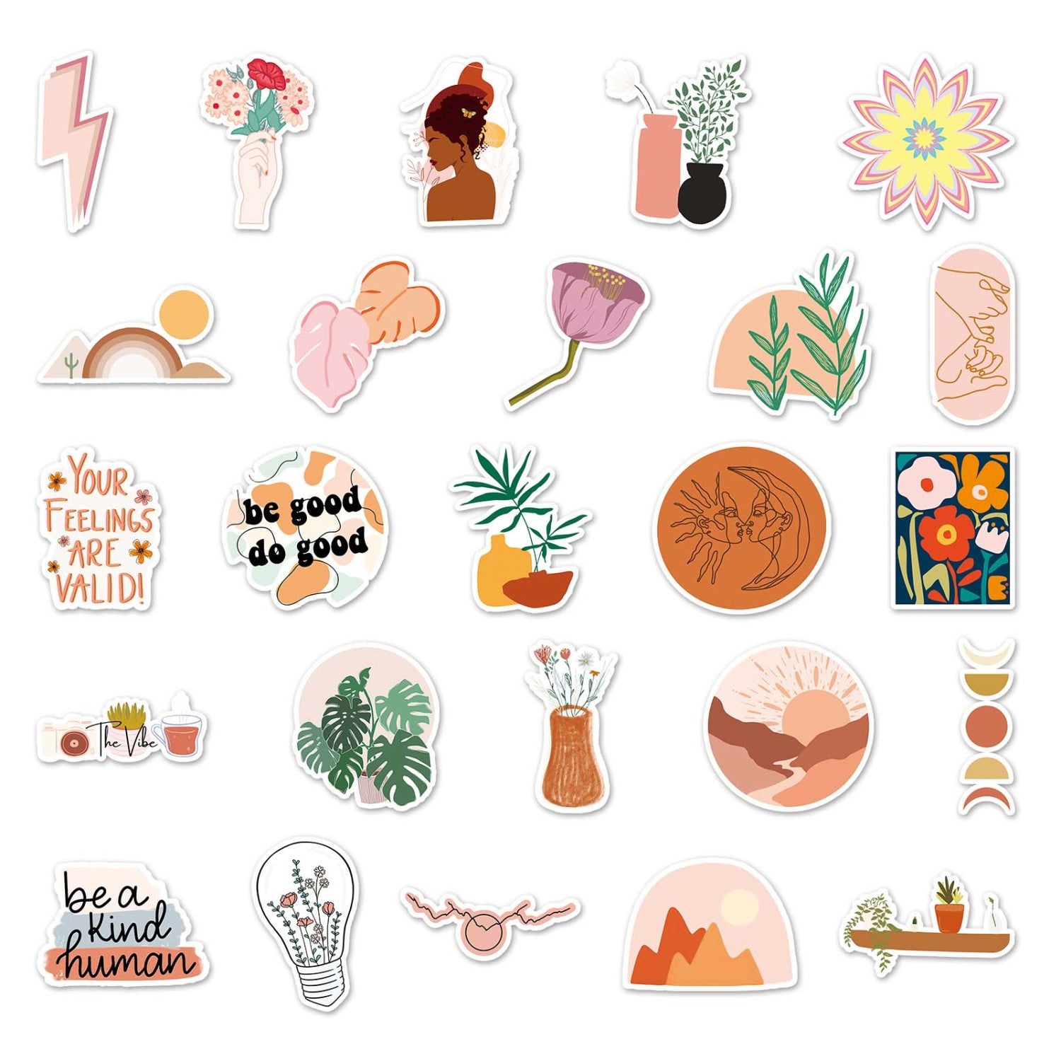 50Pcs Bohemian Style Stickers for Car Laptop Water Bottle