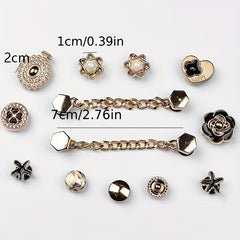 13pcs Shoe Decorations Sandals Slipper DIY Shoes Pins Kids Adults