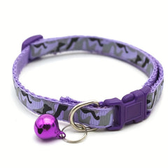 Camo Pet Collar with Bell for Cats & Dogs