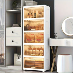 Clear Drawers Flip Open Storage Bins Plastic Organizer