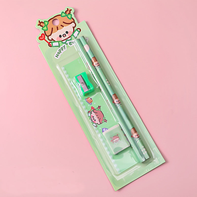 Cartoon Pencil Set - Student Learning Stationery - Small Gift