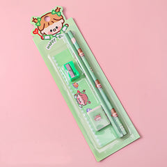 Cartoon Pencil Set - Student Learning Stationery - Small Gift