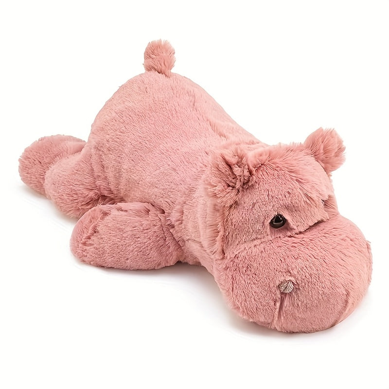 Soft Pink Hippopotamus Plush Toy Gift Room Decoration