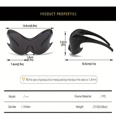 Y2K Wrap Around Sunglasses Mirror Lens UV400