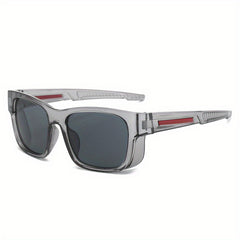 Men's Colorful Film Sports Sunglasses with Leather Case