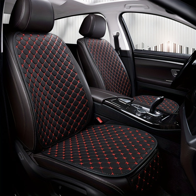 Napa Leather Car Cushion Star Embroidery Back Anti-slip U