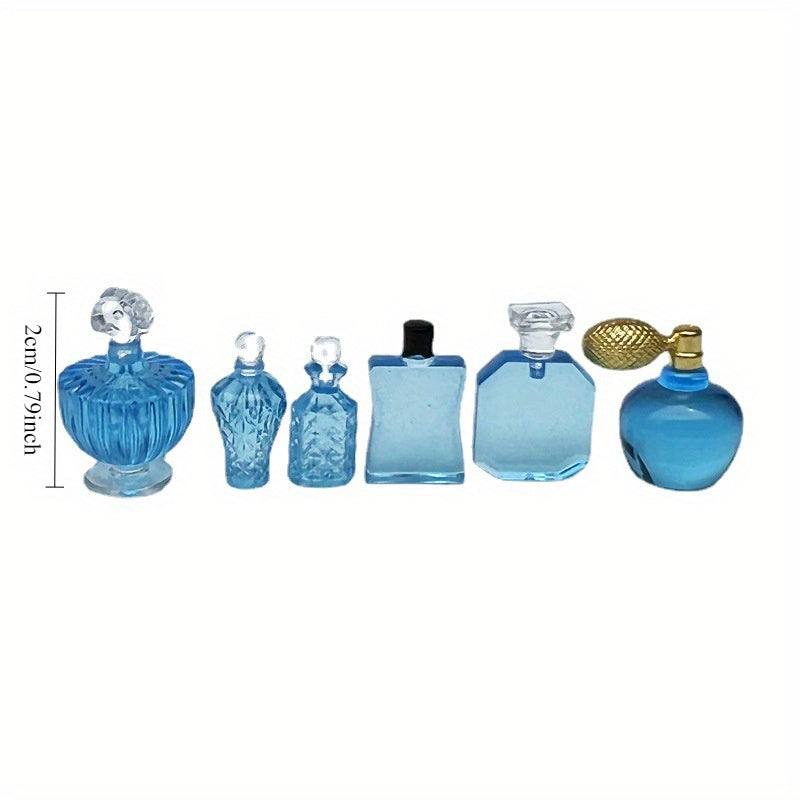 Doll House Mini Model Scene Perfume Bottle Set x6