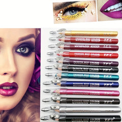 Dual-Use Eyeshadow & Lip Liner Pen with Sharpener