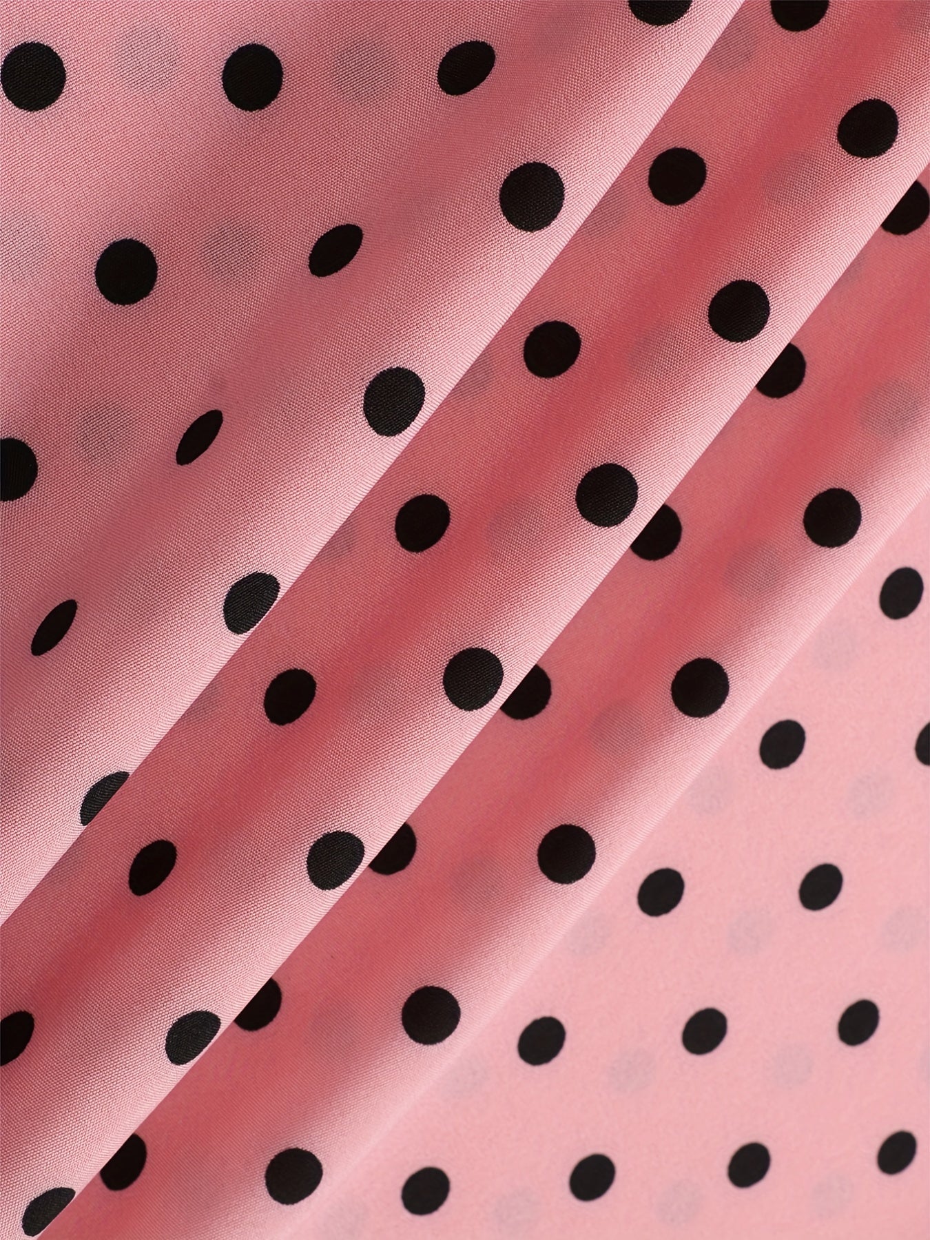  Colorblock Polka Dot Print Short Sleeve Dress