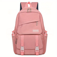 Large Capacity Preppy Backpack Lightweight Laptop Campus Daypack