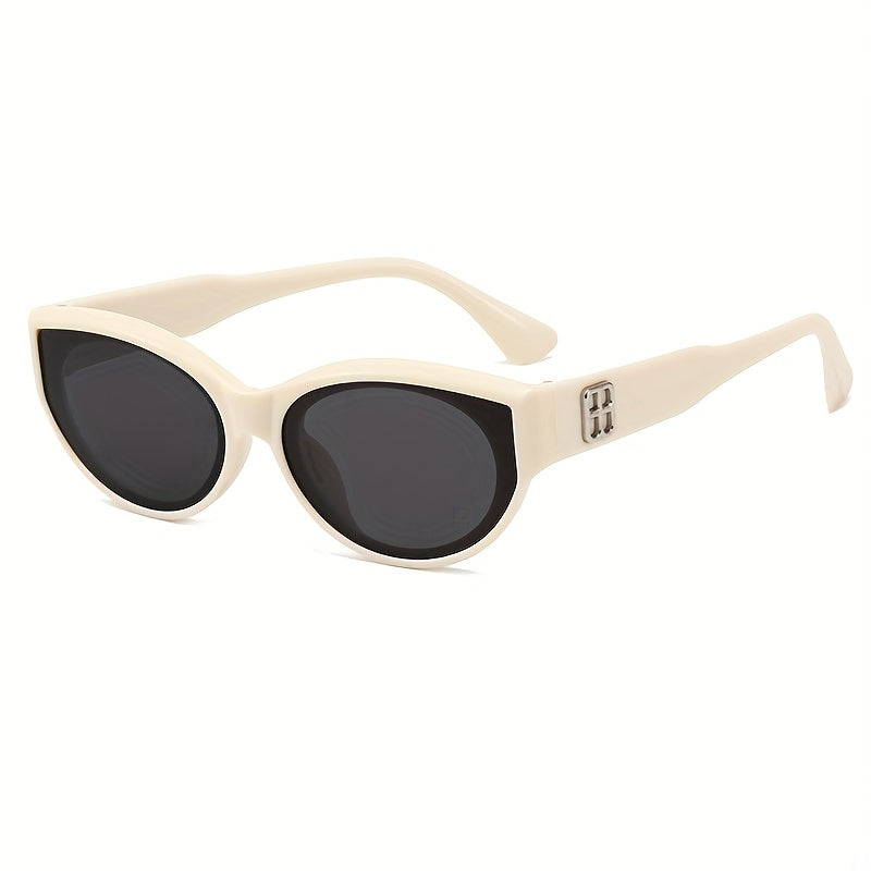 Cat Eye Sunglasses Oval Frame Wrap Around Glasses UV400