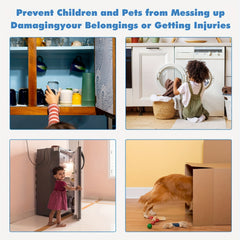 Tinabless U Shaped Sliding Cabinet Locks - Child Proof Latches