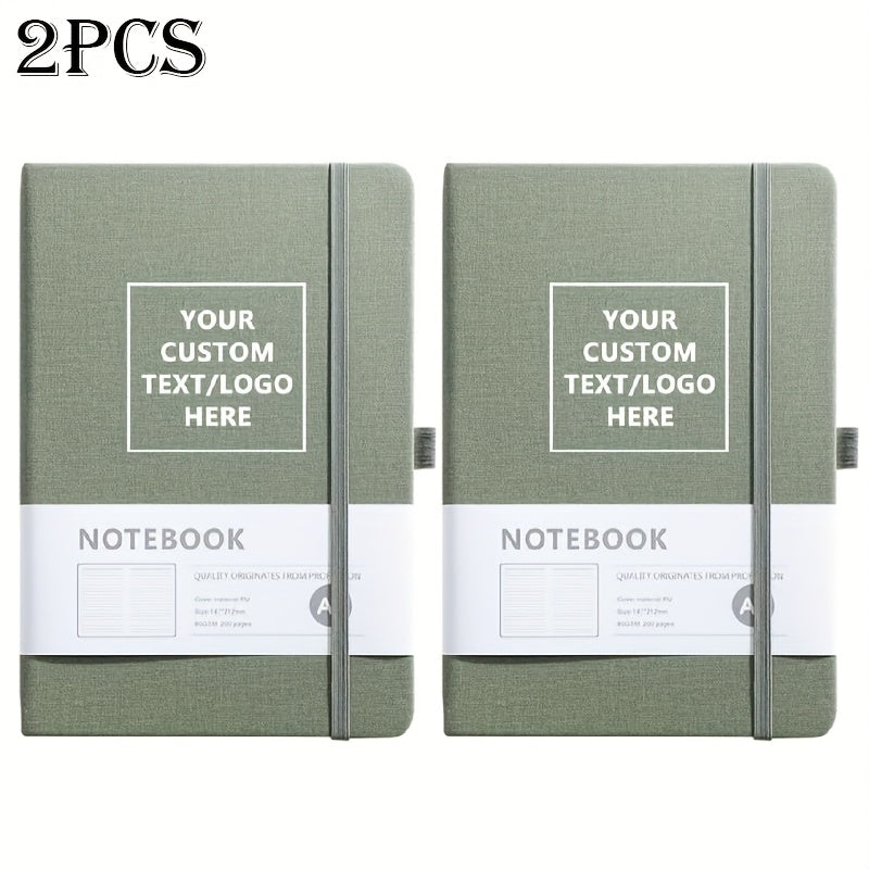 Custom Engraved A5 Diary Notebook 200 Pages 21.2x14 - 2 Pack