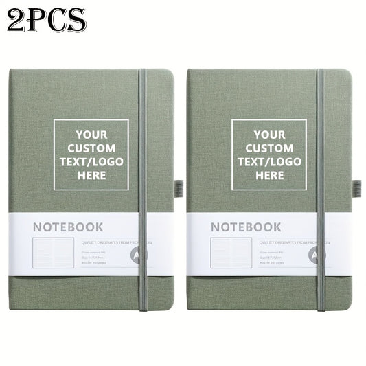 Custom Engraved A5 Diary Notebook 200 Pages 21.2x14 - 2 Pack