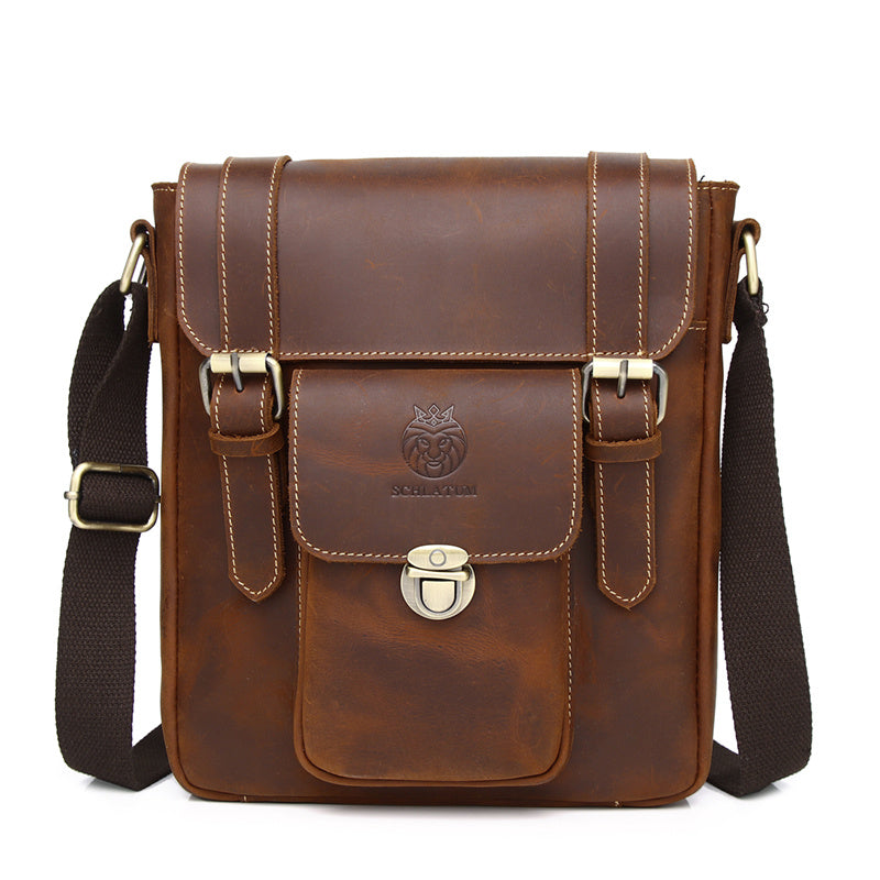 SCHLATUM Men's Leather Shoulder Bag Business Messenger Bags