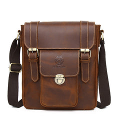 SCHLATUM Men's Leather Shoulder Bag Business Messenger Bags