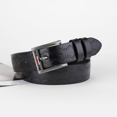 Stylish Embossed Leather Belt