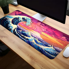 Ocean Wave Mouse Pad Keyboard Desk Pad Non Slip Office Mouse Pad Gift
