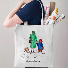 Colorful Pattern Tote Bag Canvas Sling Bag for Daily Use