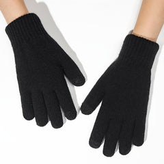Double Layered Plush Knitted Touch Screen Gloves for Parties & Activities