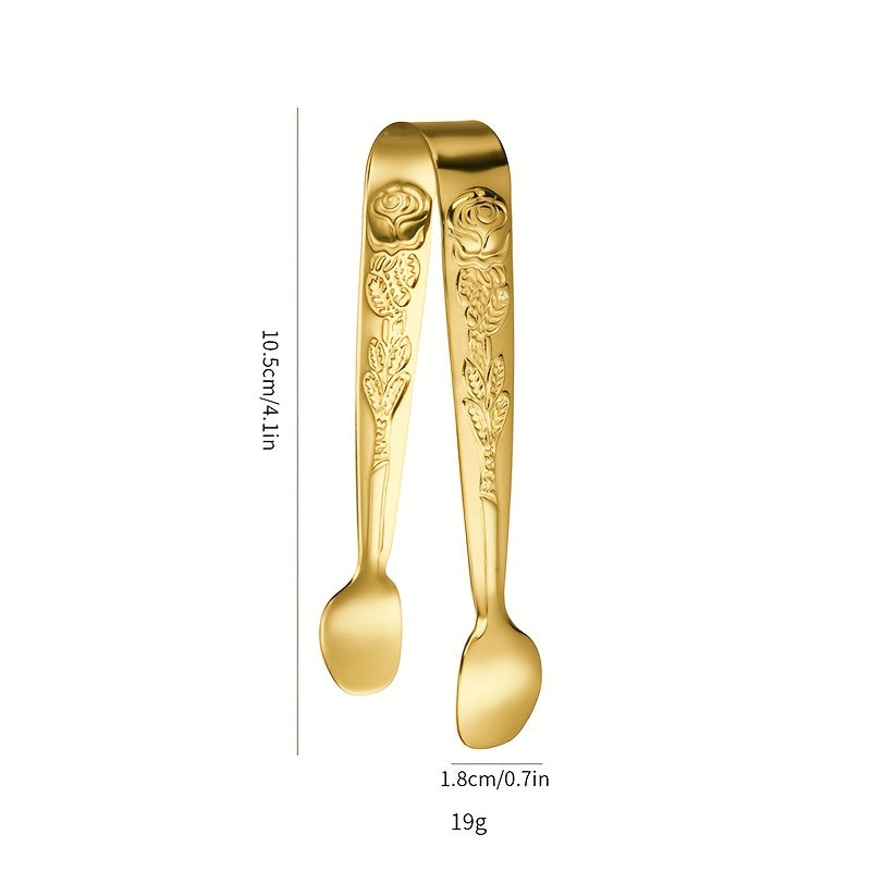 2PCS Mini Serving Tongs Stainless Steel for Tea Coffee