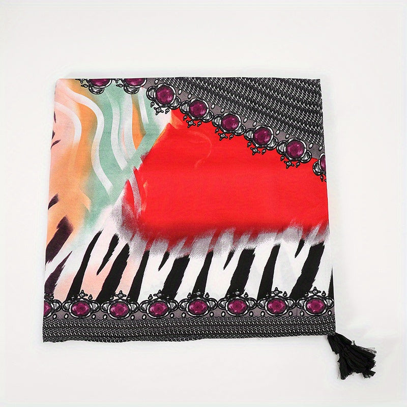 Ethnic Style Cotton and Linen Travel Scarf - Sunscreen Silk Shawl