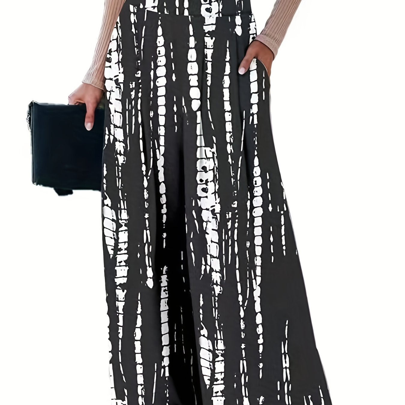 Women's Plus Tie Dye Wide Leg Pants With Pockets