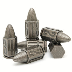 Metal Bullet Dice for Collection and Gift - Rolling Copper, Bronze, Nickel