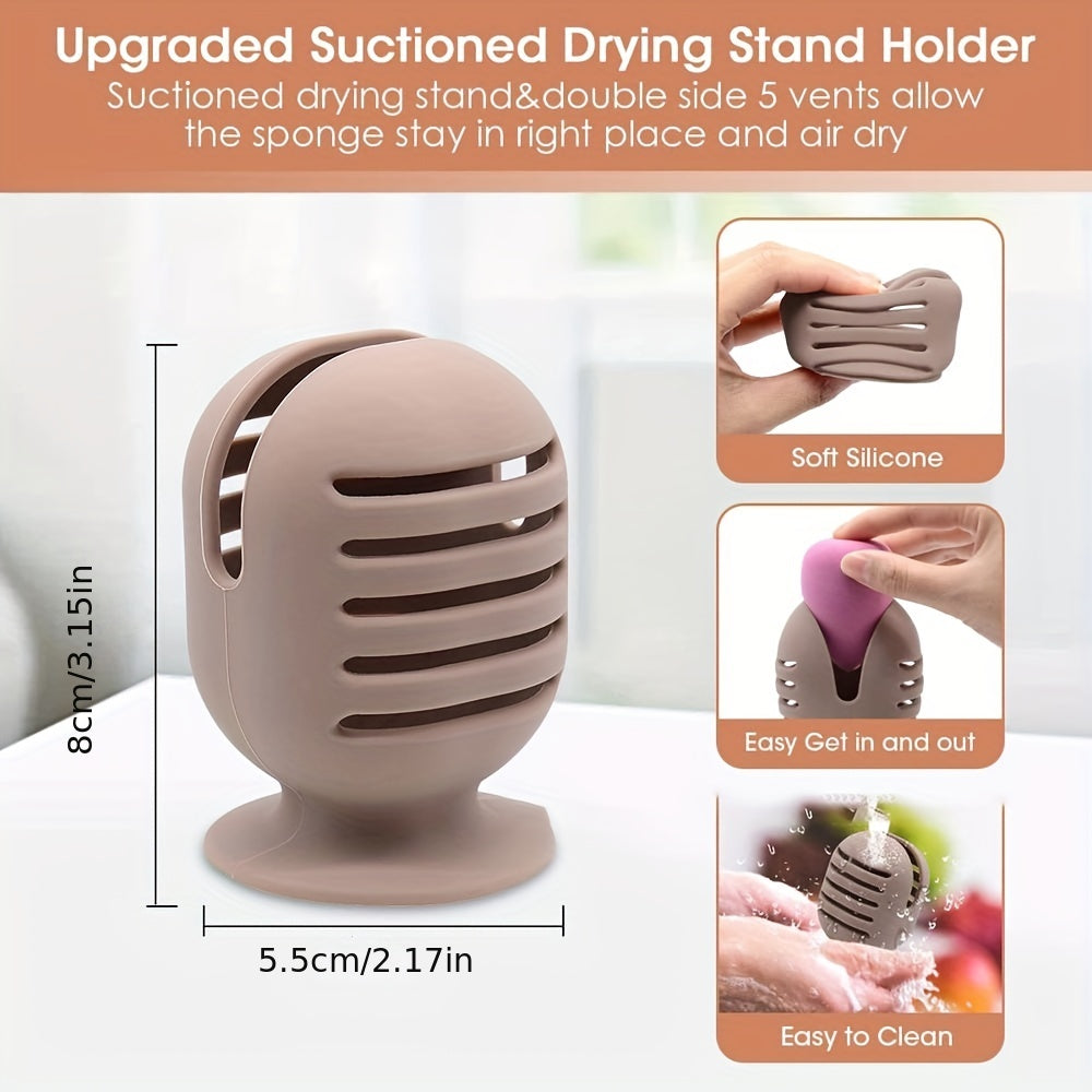 Silicone Makeup Sponge Holder Shatterproof Travel Case