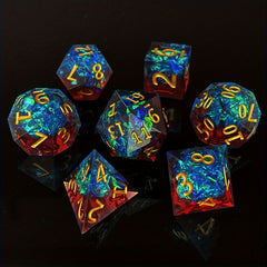 7pcs Epoxy Resin Sharp Dice Mini Game Accessories