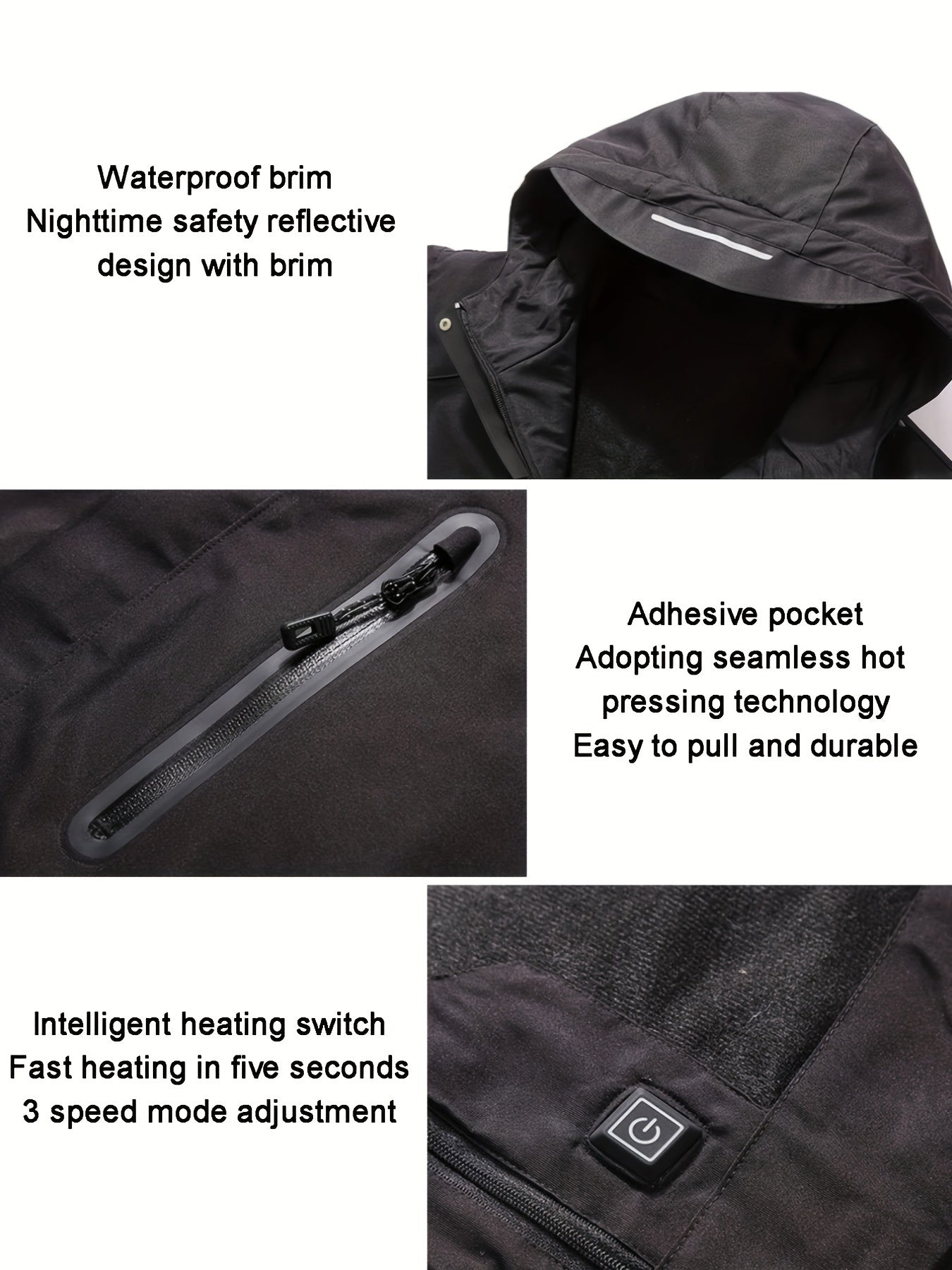 Waterproof Long Sleeves Heating Jacket Women's Outdoor Ski Jacket