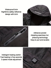 Waterproof Long Sleeves Heating Jacket Women's Outdoor Ski Jacket