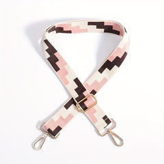 Colorful Geometric Pattern Bag Strap Lightweight Adjustable Travel Accessory