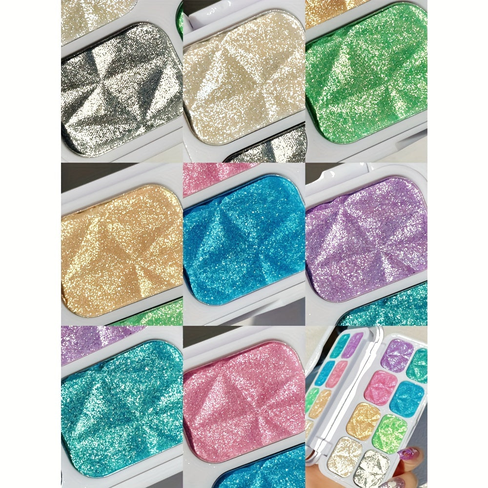 Chameleon Highlighter Palette Eyeshadow Pigment Shimmer Glitter